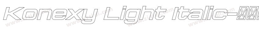 Konexy Light Italic字体转换
